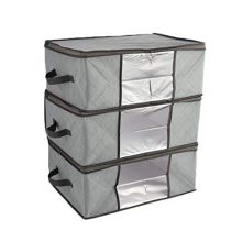 Foulon Home Foldable Zipper Storage Bags Clothes Bedding