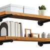 Industrial Wood Shelf - 24" Special Walnut Rustic Wooden Wall Shelves