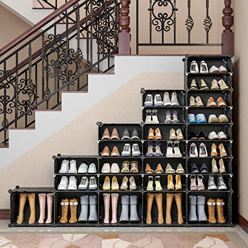 KOUSI Portable Shoe Rack Organizer 72 Pair Tower Shelf Storage Cabinet