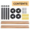 TEN49 Industrial Floating Pipe Shelves – Rustic Wood & Iron for Modern Interiors