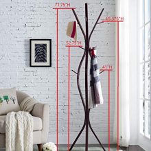 Kings Brand Furniture - Corbet Metal 12 Hook Standing Coat & Hat Rack
