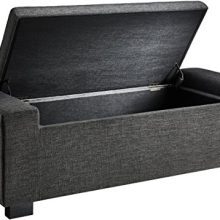 First Hill Calida Rectangular Storage Ottoman Bench with Fabric Upholstery