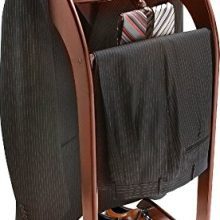 Smartek Mahogany Hardwood Clothes Valet Stand