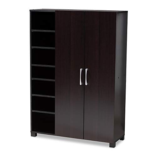 Baxton Studio Shoe Cabinets, One Size, Wenge