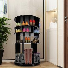 DL furniture - 4 Tier Rotated Shoe Rack Organizing Rack Entryway Storage Shelf