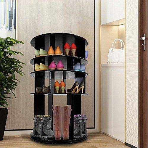 DL furniture - 4 Tier Rotated Shoe Rack Organizing Rack Entryway Storage Shelf