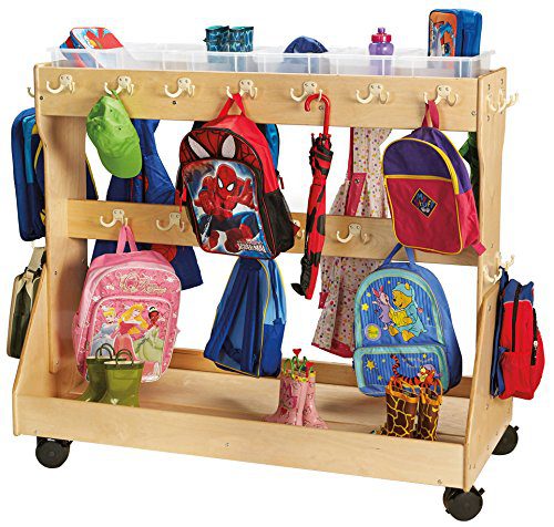 Jonti-Craft Mobile Backpack Cart with Clear Cubbie-Trays