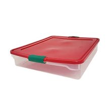 HOMZ 56 Quart Full/Queen Underbed Lid Latches, Set of 4 Holiday Storage