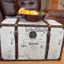 Styled Shopping Decorative New York Medium Wood Steamer Trunk Wooden
