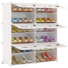 KOUSI Portable Shoe Rack Organizer 24 Pair Tower Shelf Storage Cabinet