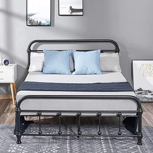Metal Bed Heavy Duty Steel Slat, Noise-Free and Anti-Slip Mattress Foundation