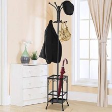 Yaheetech Metal Coat Rack Umbrella Stand Holder Vintage Hat Jakcet