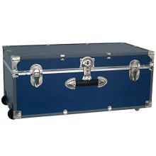 Seward Trunk Wheeled Footlocker, Blue