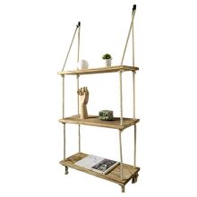 Boutiquemall Swing Rope Floating Shelves, Farmhouse Rope Hanging Shelves