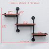 Industrial Pipe Shelving Wall Mounted,Steampunk Real Reclaimed Wood