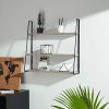 Industrial Floating Shelves Wall Mounted 3 Tiers Hanging Wall Shelf