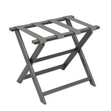 Gate House Furniture Grey Straight Leg Dark ECO Folding Luggage Rack