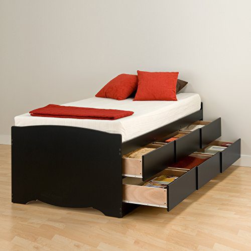Prepac Tall Twin Sonoma Platform Storage Bed