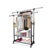 PowCube Garment Rack,Adjustable Garment Rolling Collapsible Clothing Rack