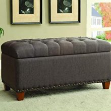 Tufted Storage Bench Mocha