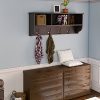 Homfa Hanging Entryway Shelf, 38.6 in Wall Mounted Storage Cabinets Coat