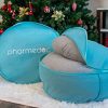 PharMeDoc Pregnancy Pillow with Jersey Cover, C Shaped Full Body Pillow Grey