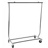 NAHANCO Collapsible Metal Rolling Garment Rack, Commercial Grade