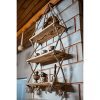 drvshop Decorative Wall Hanging Shelf, 3 Tier Distressed Wood
