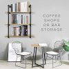 YU YUSING 3 Tier Industrial Pipe Shelf with Wood & Metal