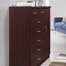 Hodedah Drawer Jumbo Chest, Five Large Drawers