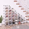 SONGMICS Shoe Rack, Space Saving 32-Pair Plastic Shoe Units