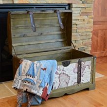Styled Shopping Victorian Ancient World Map Wooden Trunk Wood Treasure Chest