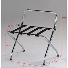 Kings Brand Furniture - Chrome / Black Metal Foldable High Back