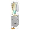 mDesign Modular Closet Organizer System Storage Unit