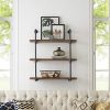 Decorative Floating 3-Tier Wall Mounted Hanging Pipe Shelves