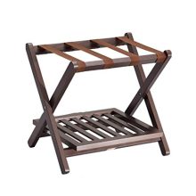 DJSMxlj Luggage Rack,Hotel Luggage Rack Carrier H Solid Wood Folding Case