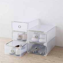 24 Grids Foldable Plastic Shoe Boxes Universal Home Organizer Stackable Storage
