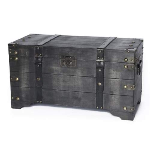 Vintiquewise Storage Trunk, Black