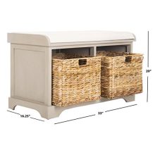 Safavieh American Homes Collection Freddy Brown Wicker Storage Bench