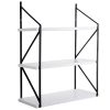 MyGift Modern 3-Tier White Wood Hanging Wall Shelf