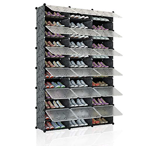 KOUSI Portable Shoe Rack Organizer 72 Pair Tower Shelf Storage Cabinet