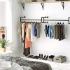 SONGMICS Wall-Mounted Clothes Rack, Set of 2