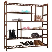 Ollieroo Bamboo Shoe Rack 6-Tier Entryway Shoe Shelf Storage Organizer