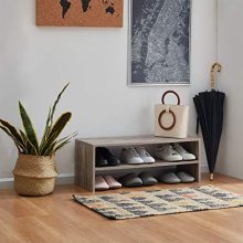 Sunon Shoe Rack 2 Tier Wood Shoe Organizer Free Standing Shoe Storage