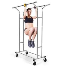 Bextsware Clothes Garment Rack, Commercial Grade Clothes Rolling Heavy Duty