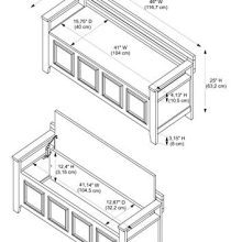 Linon Laredo Storage Bench
