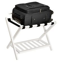 WELLAND Wall Saver Wood Folding Luggage Rack