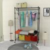 Homdox 3-Tiers Large Size Heavy Duty Wire Shelving Garment Rolling Rack