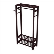 Stony-Edge Wood Coat & Shoe Garment Rack and Hat Stand
