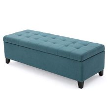 Christopher Knight Home Living Sterling Dark Teal Fabric Storage Ottoman